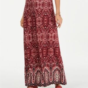Style & Co Paisley Red Skirt
